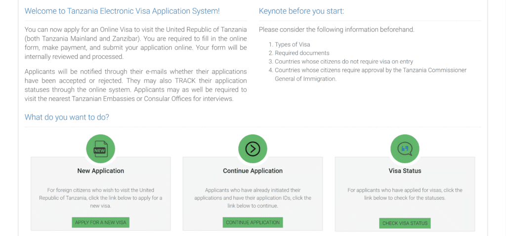 Tanzania visa for Tourist